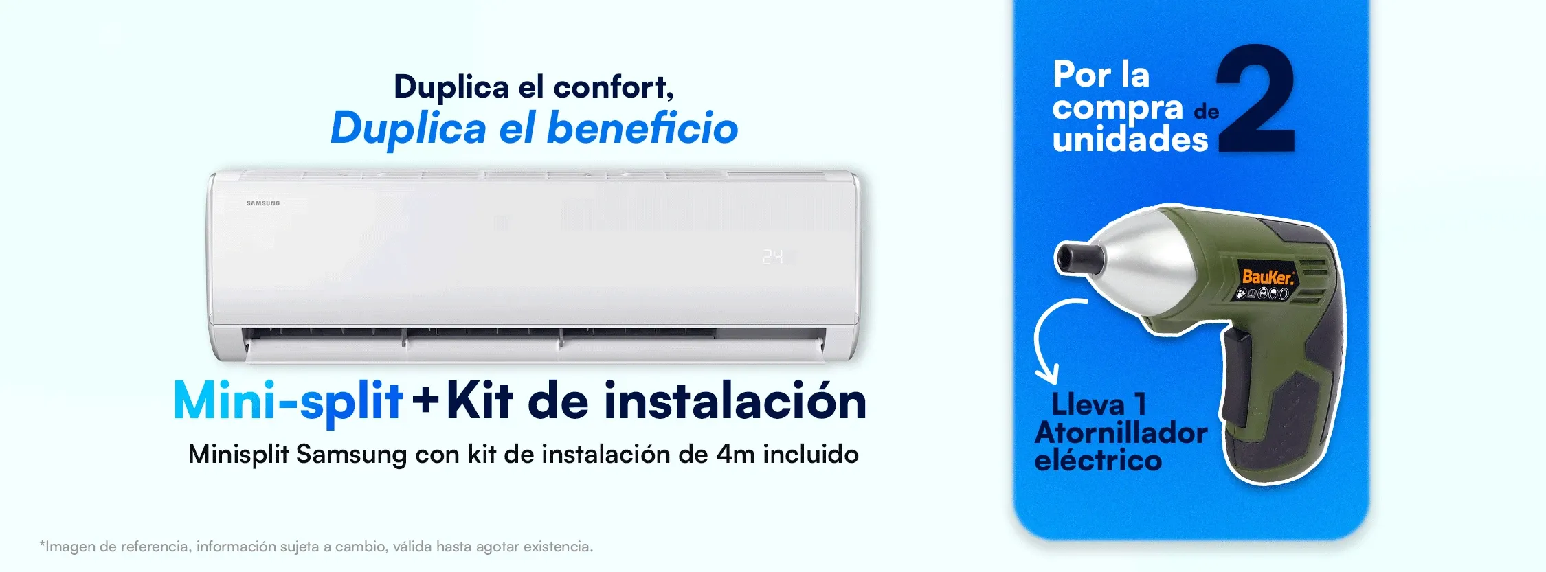 Minisplit + kit de instalacion