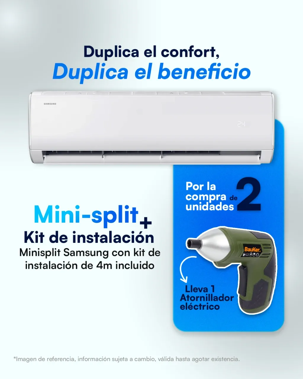 Minisplit + kit de instalacion